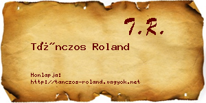 Tánczos Roland névjegykártya