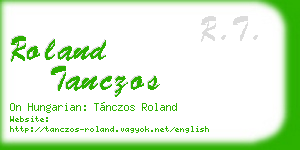 roland tanczos business card